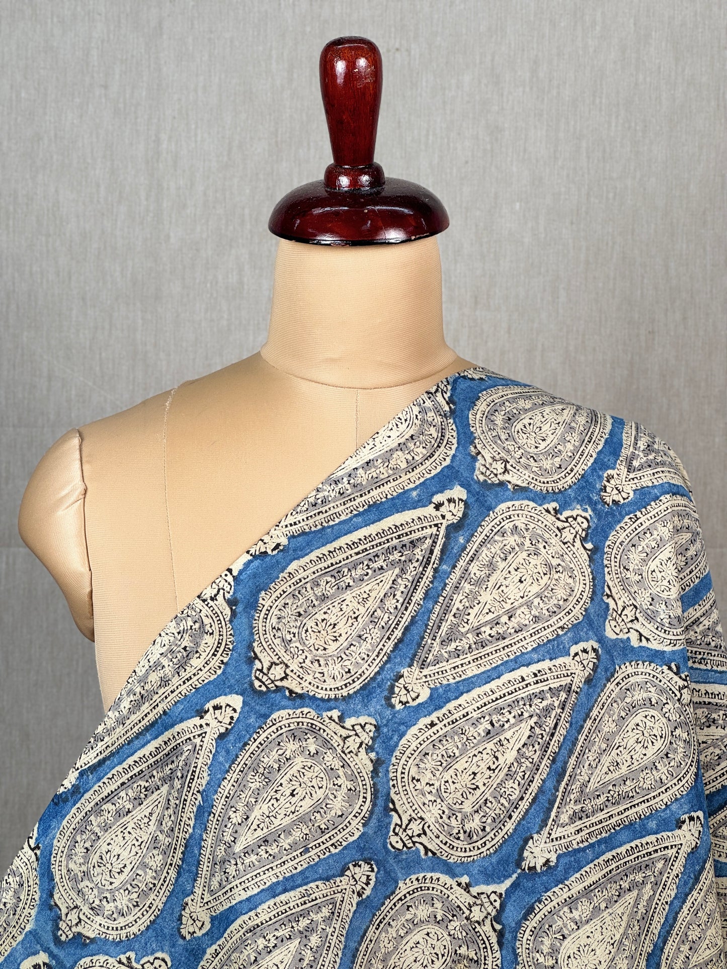 Block printed Mulmul Fabric