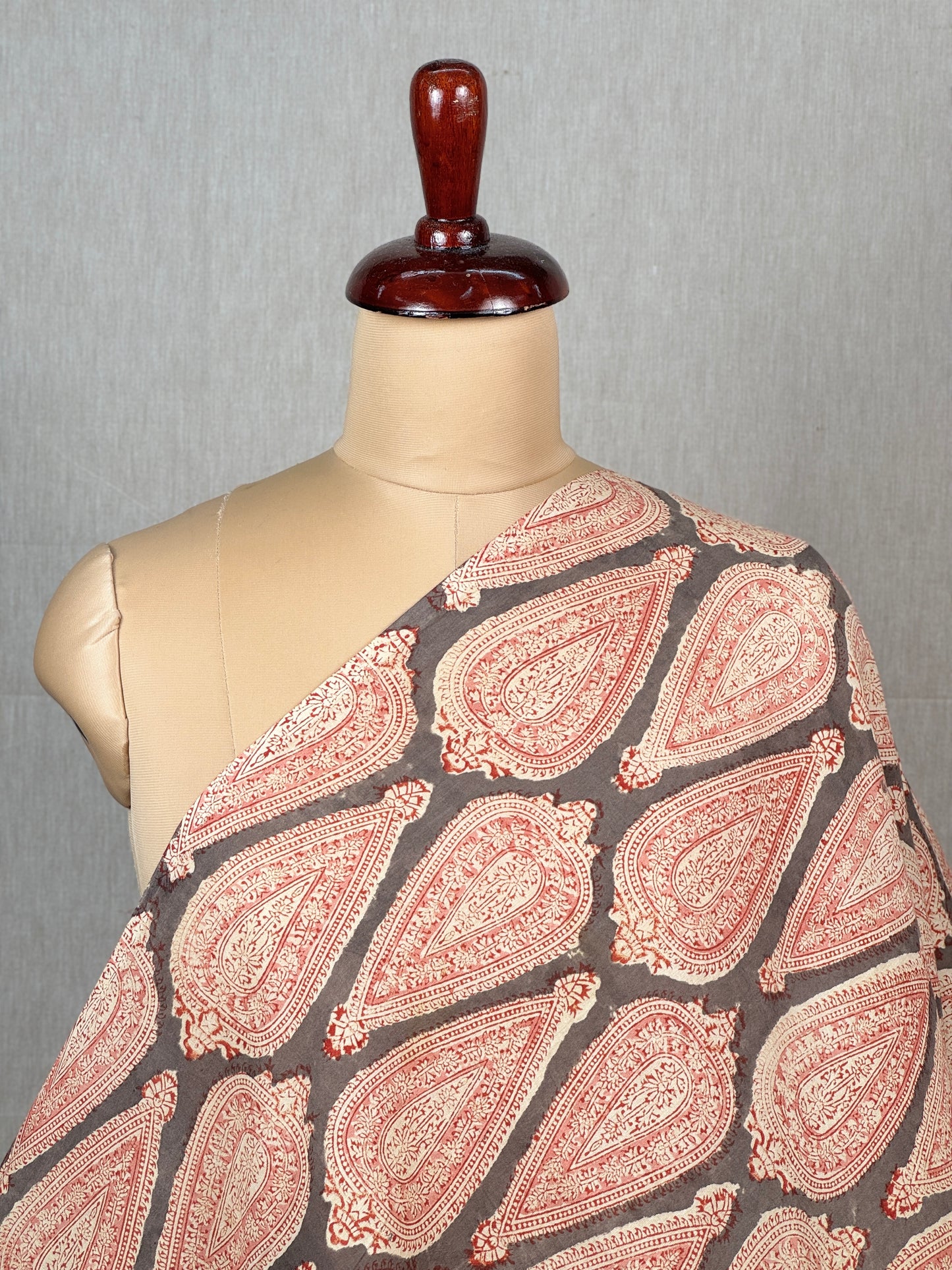 Block printed Mulmul Fabric
