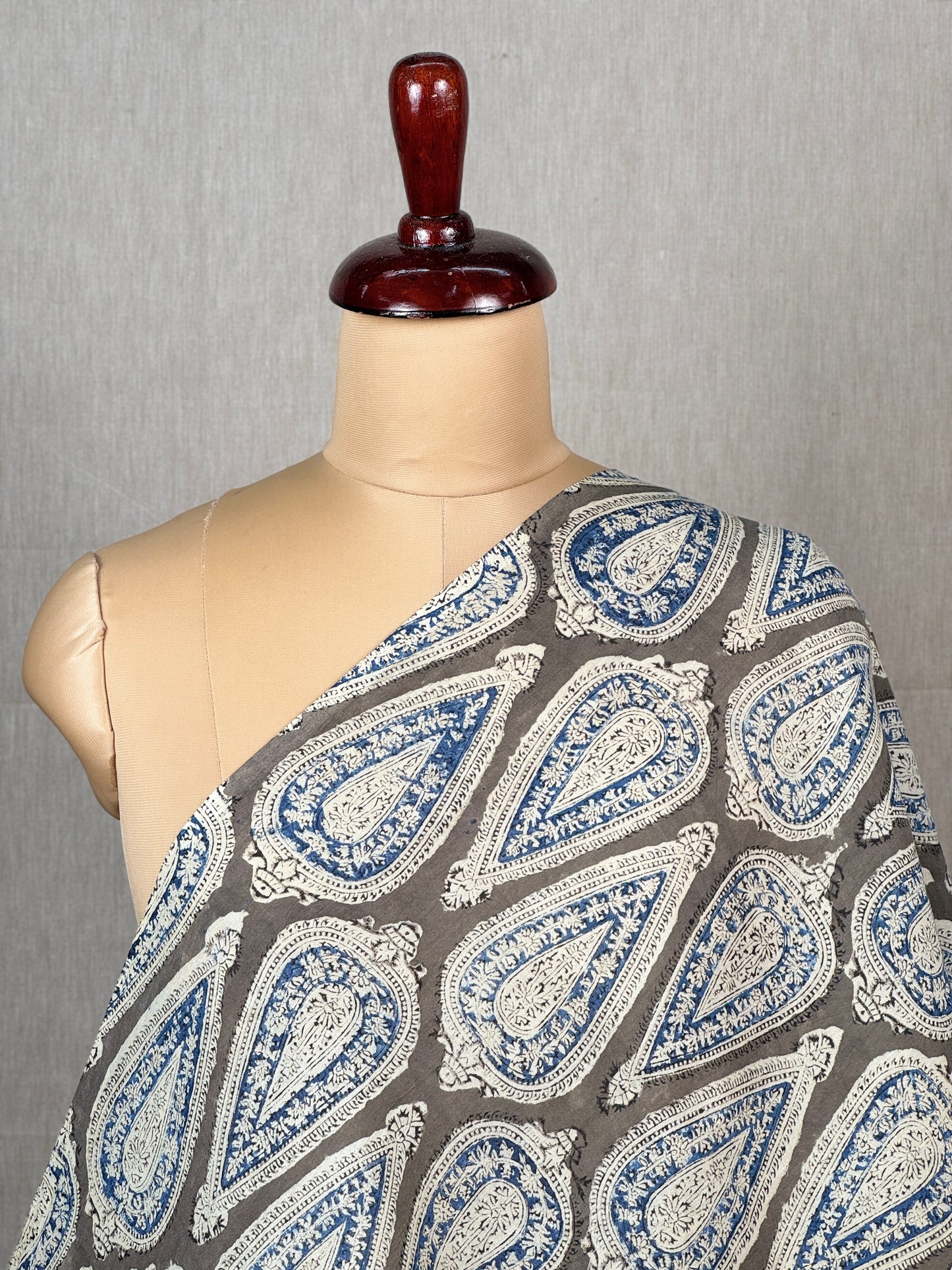 Block printed Mulmul Fabric