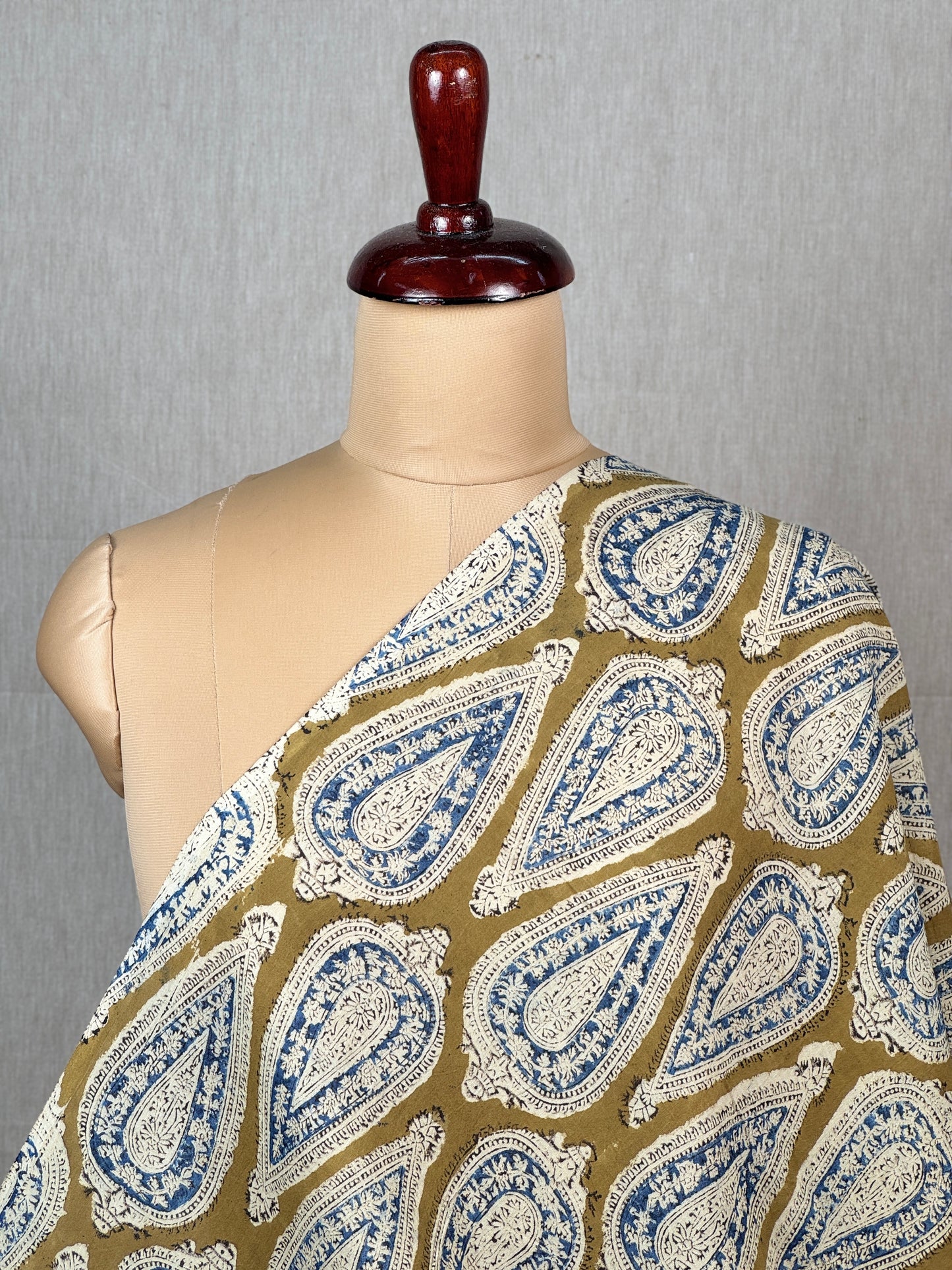 Block printed Mulmul Fabric