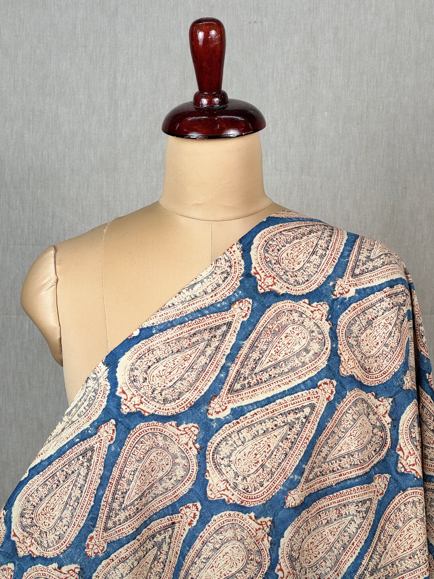 Block printed Mulmul Fabric