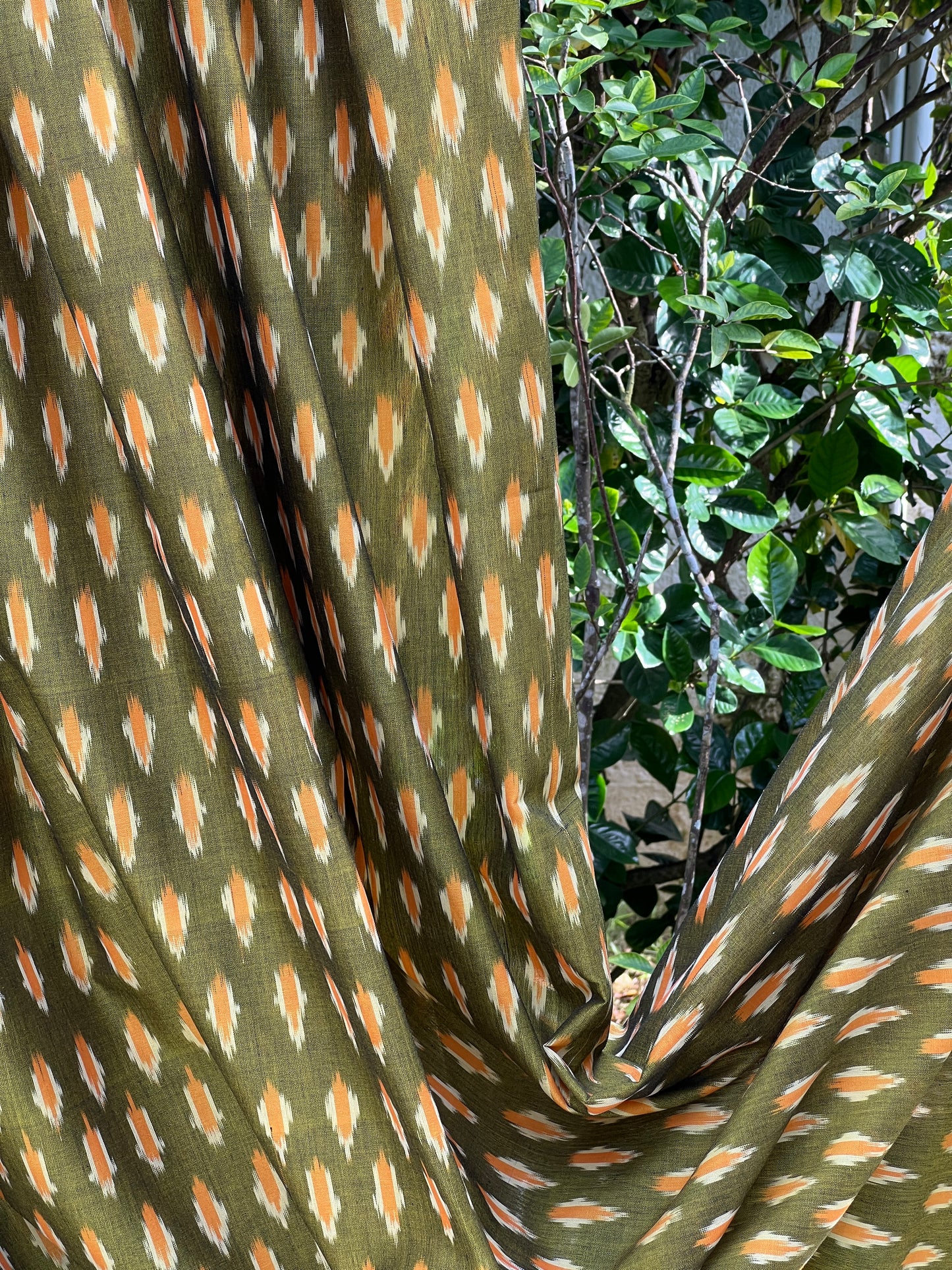 Silk by Cotton Ikat Fabrics