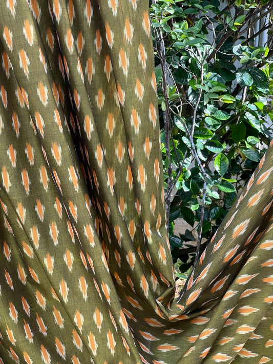 Silk by Cotton Ikat Fabrics