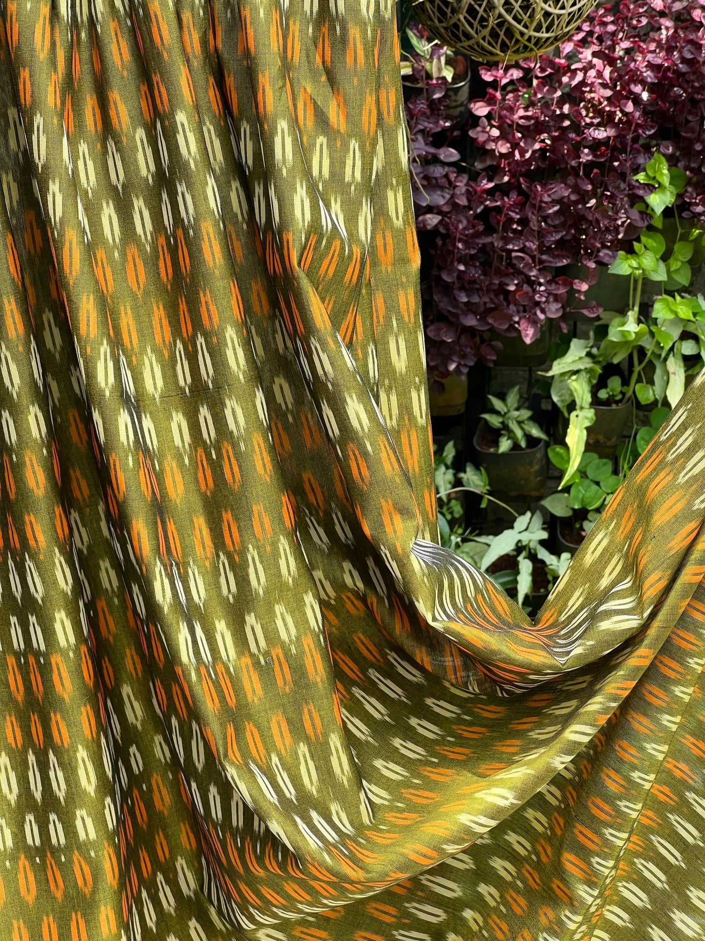 Silk by Cotton Ikat Fabrics