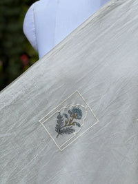 Block Printed Embroidered 40gm Banarasi Chanderi Fabrics