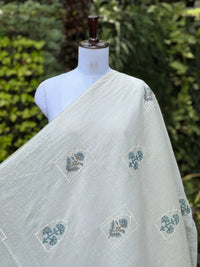 Block Printed Embroidered 40gm Banarasi Chanderi Fabrics