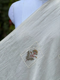 Block Printed Embroidered 40gm Banarasi Chanderi Fabrics