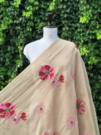 Embroidered 40 gm Banarasi Chanderi Fabric