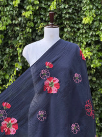 Embroidered 40 gm Banarasi Chanderi Fabric