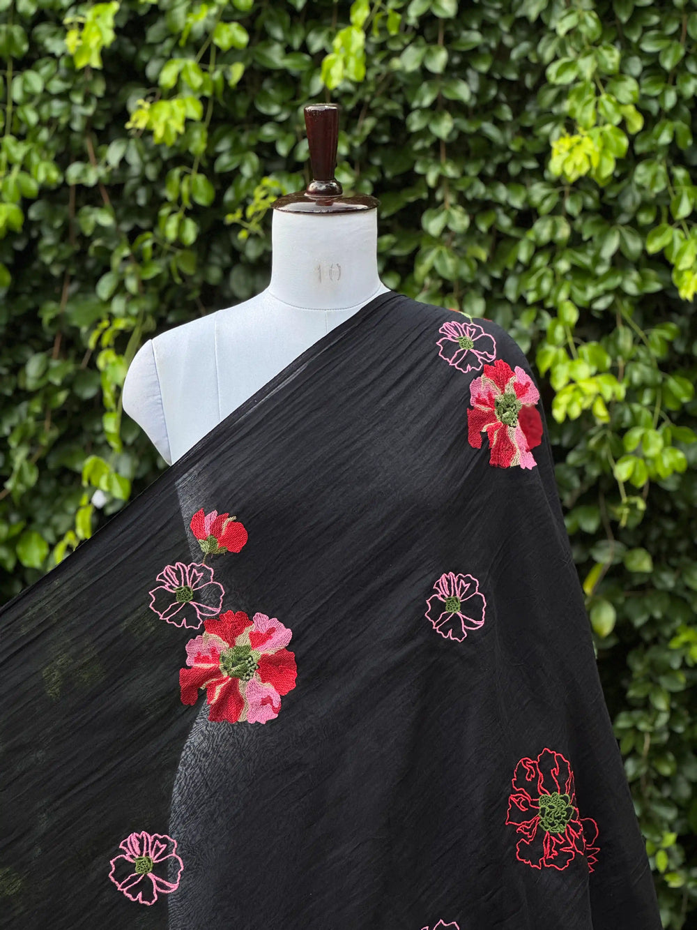 Embroidered 40 gm Banarasi Chanderi Fabric