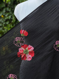 Embroidered 40 gm Banarasi Chanderi Fabric