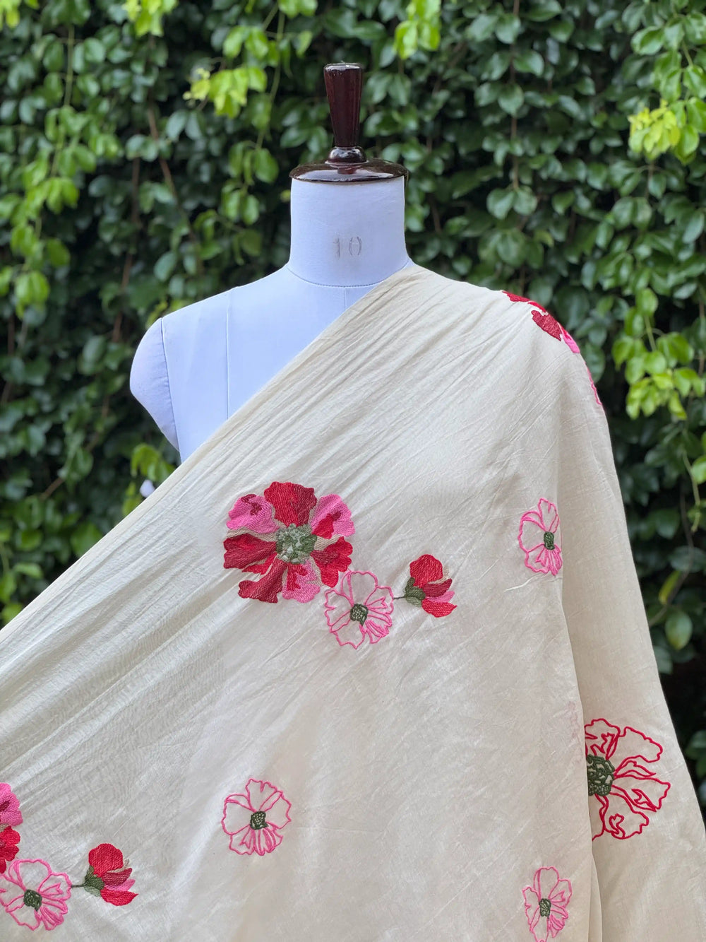 Embroidered 40 gm Banarasi Chanderi Fabric