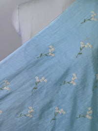Embroidered  40 Lee Gauze Linen Fabric