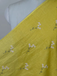 Embroidered  40 Lee Gauze Linen Fabric