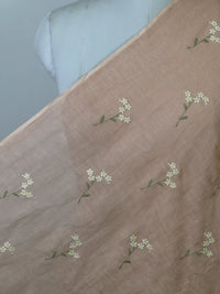 Embroidered  40 Lee Gauze Linen Fabric