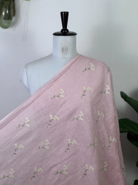 Embroidered  40 Lee Gauze Linen Fabric