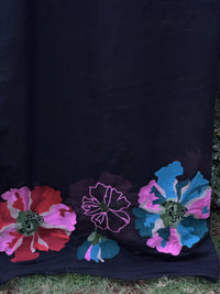 Border Embroidered 40 gm Banarasi Chanderi Fabric