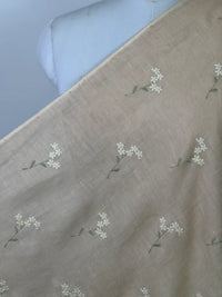 Embroidered  40 Lee Gauze Linen Fabric