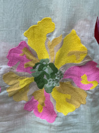 Border Embroidered 40 gm Banarasi Chanderi Fabric