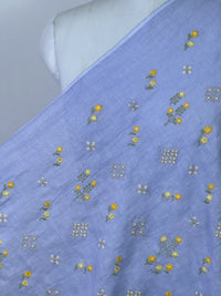 Embroidered  40 Lee Gauze Linen Fabric
