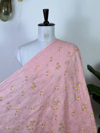 Embroidered  40 Lee Gauze Linen Fabric