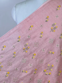 Embroidered  40 Lee Gauze Linen Fabric