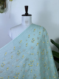 Embroidered  40 Lee Gauze Linen Fabric