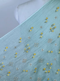 Embroidered  40 Lee Gauze Linen Fabric
