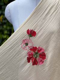 Embroidered 40 gm Banarasi Chanderi Fabric
