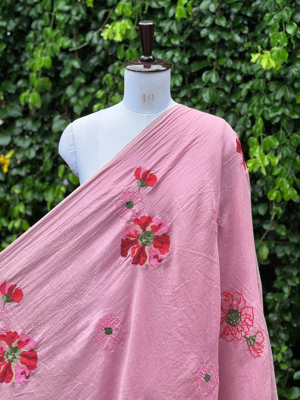 Embroidered 40 gm Banarasi Chanderi Fabric