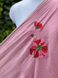 Embroidered 40 gm Banarasi Chanderi Fabric