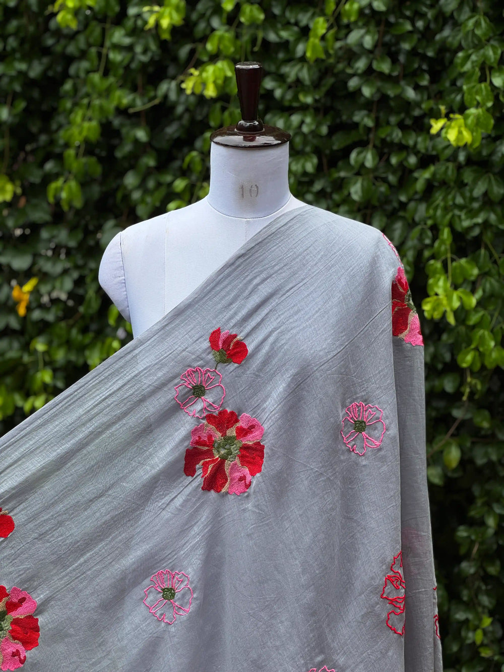 Embroidered 40 gm Banarasi Chanderi Fabric