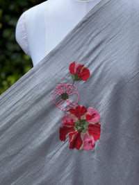 Embroidered 40 gm Banarasi Chanderi Fabric