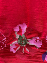 Border Embroidered 40 gm Banarasi Chanderi Fabric