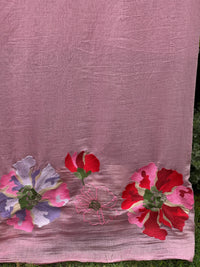 Border Embroidered 40 gm Banarasi Chanderi Fabric