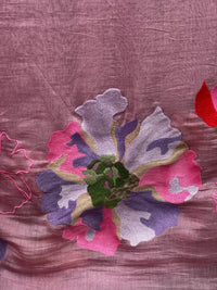 Border Embroidered 40 gm Banarasi Chanderi Fabric