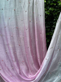Pearl Embroidered 4D Banarasi Silk Chanderi Fabrics