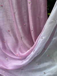 Pearl Embroidered 4D Banarasi Silk Chanderi Fabrics