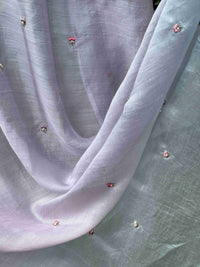 Pearl Embroidered 4D Banarasi Silk Chanderi Fabrics
