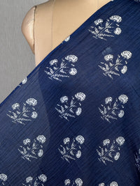 Printed Mul Chanderi Fabric