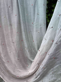 Pearl Embroidered 4D Banarasi Silk Chanderi Fabrics