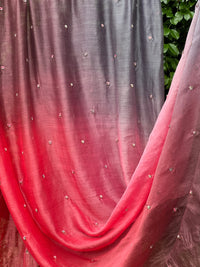 Pearl Embroidered 4D Banarasi Silk Chanderi Fabrics