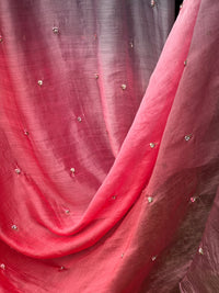 Pearl Embroidered 4D Banarasi Silk Chanderi Fabrics