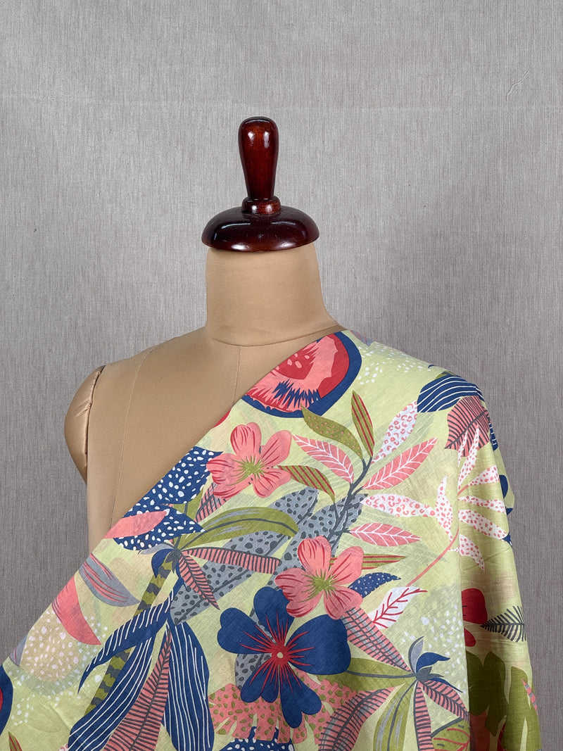 Printed Mulmul Fabric