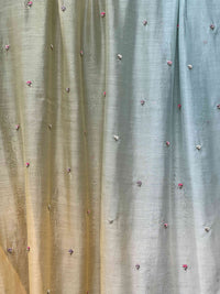 Pearl Embroidered 4D Banarasi Silk Chanderi Fabrics