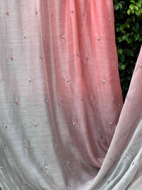 Pearl Embroidered 4D Banarasi Silk Chanderi Fabrics