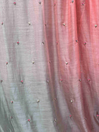 Pearl Embroidered 4D Banarasi Silk Chanderi Fabrics