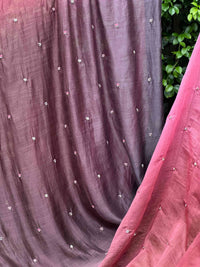 Pearl Embroidered 4D Banarasi Silk Chanderi Fabrics