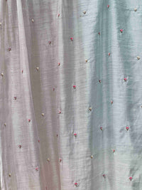 Pearl Embroidered 4D Banarasi Silk Chanderi Fabrics