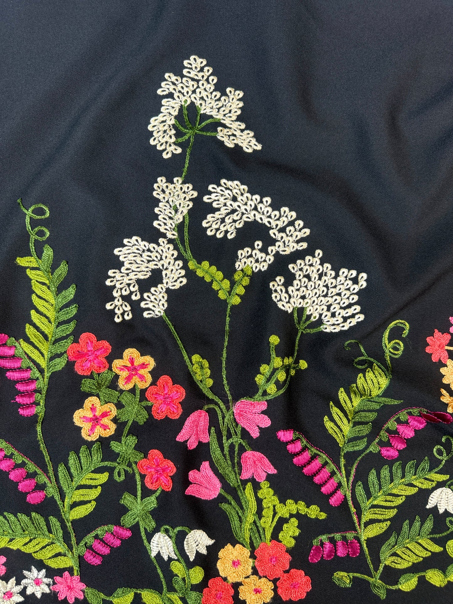 Embroidered Banana Crepe fabrics